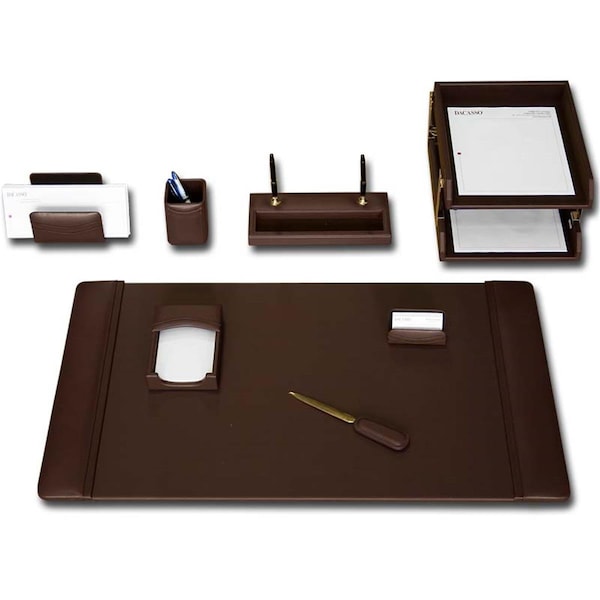 Dacasso Dacasso D3420 Leather 10-Piece Desk Set D3420 - main